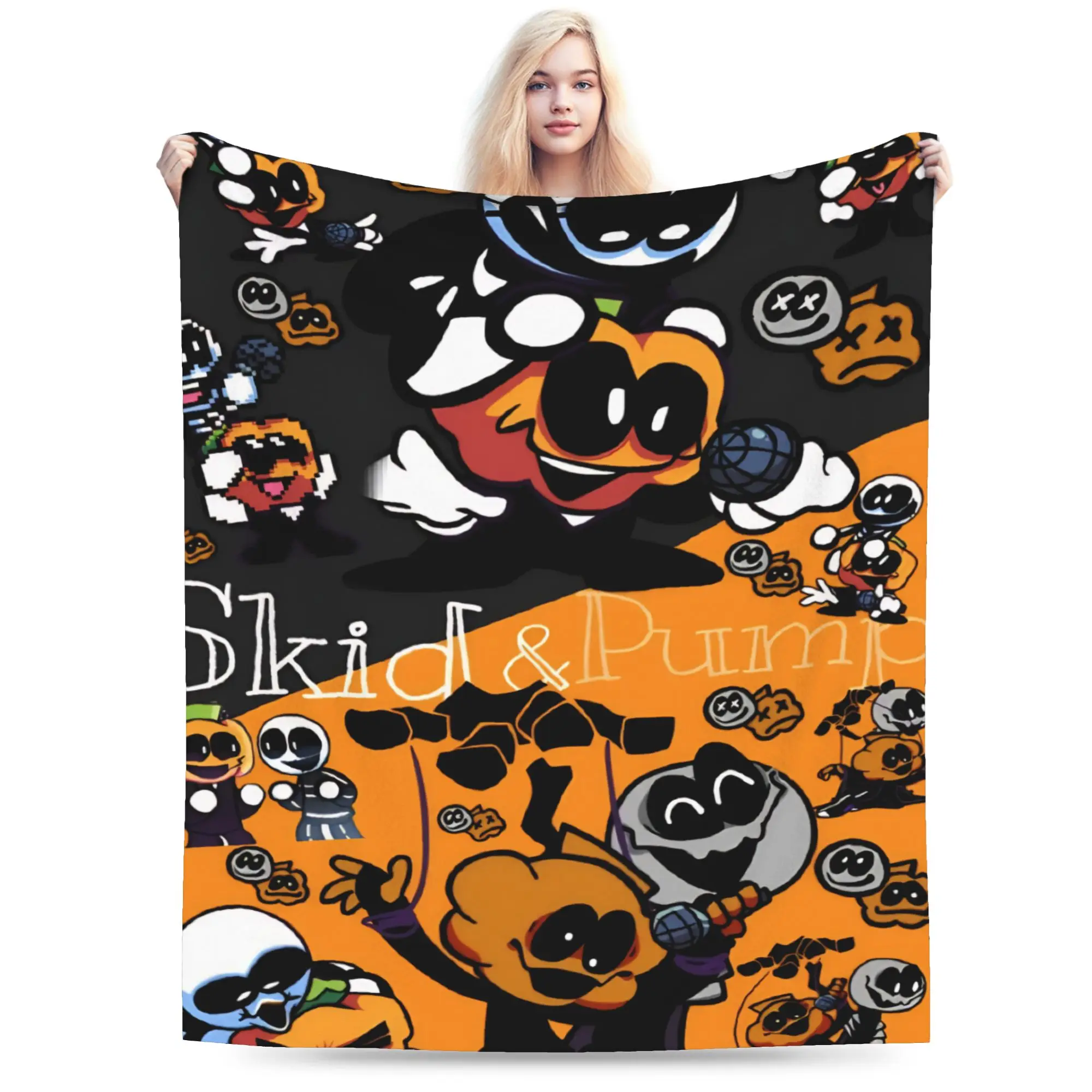 Stylish Spooky Month Blankets Super Soft Fleece  Comfortable Throw Blankets Machine Washable
