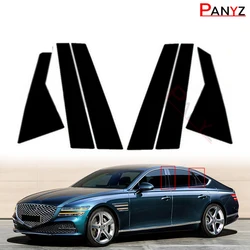 6Pcs Car Window Pillar Posts Door Trim Sticker for HYUNDAI GENESIS G80 Sedan 2015 2016 2017 2018 2019 2020 2021 2022