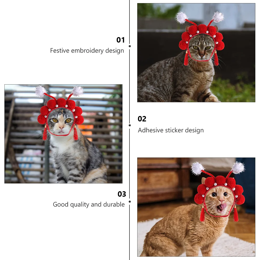 

Creative Pet Headband For Cat Costume Peking Opera Headdress Accessories Fashion Party Supplies Durable Lightweight Comfortable