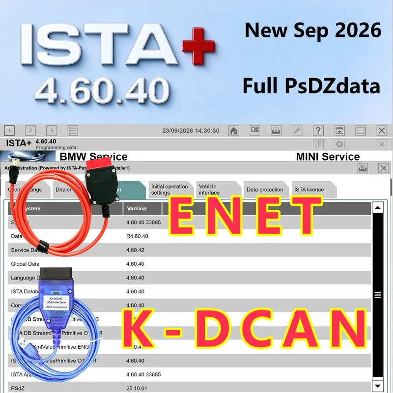 2026 new version  E-Sys & ISTA For INPA K DCAN With Switch OBDII Diagnostic Interface ISTA 4.60.40 July 2026 Diagnostic Software