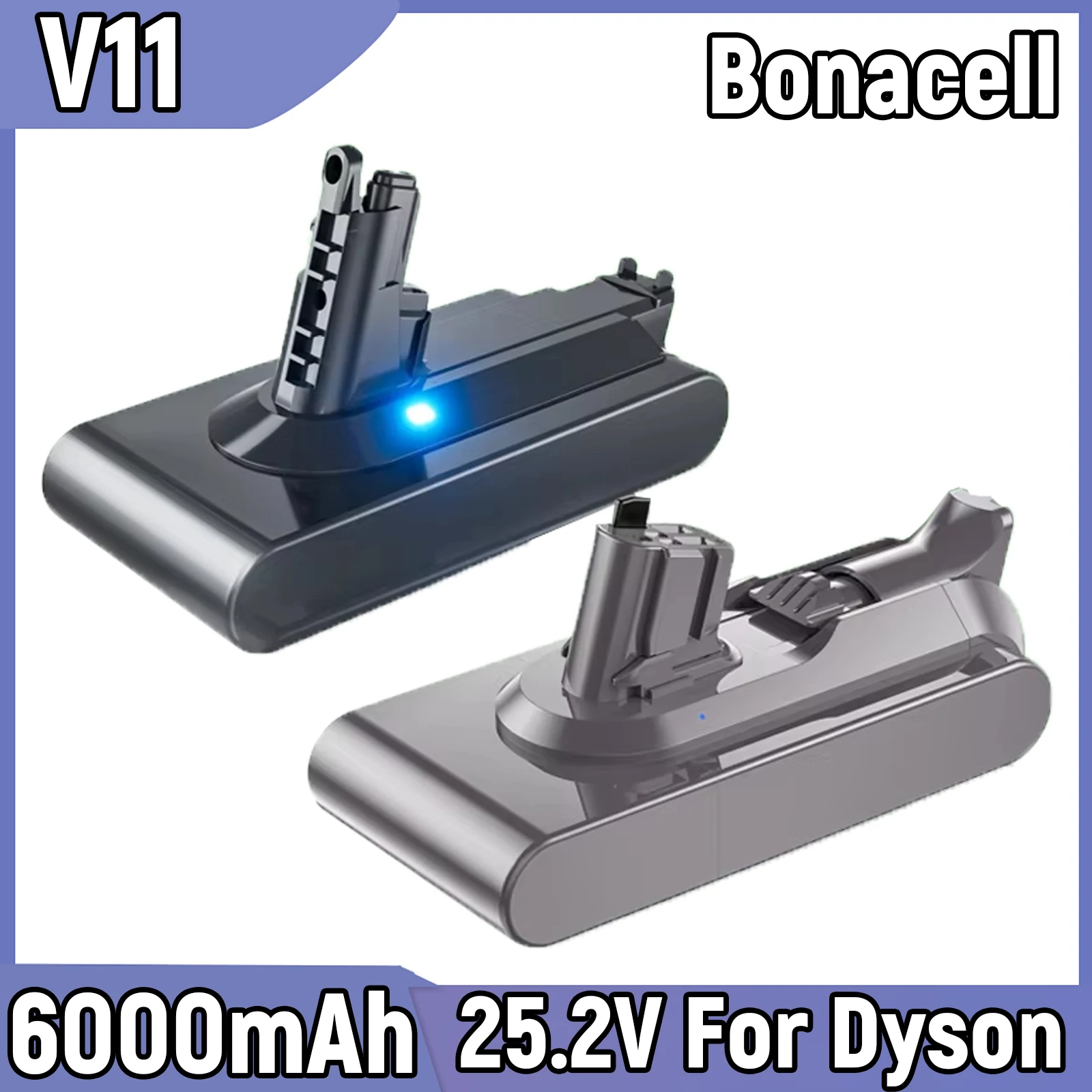 25.2V 6.0ah For Dyson V11 SV14 SV15 Battery Serie Vacuum Cleaner Fluffy V11 Absolute Extra V11 Absolute Animal Battery 970145-02