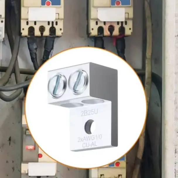4-Pack Aluminum Grounding Connectors for Secure Electrical Grounding with Tin Coated Surfaces and Aluminum Alloy Build