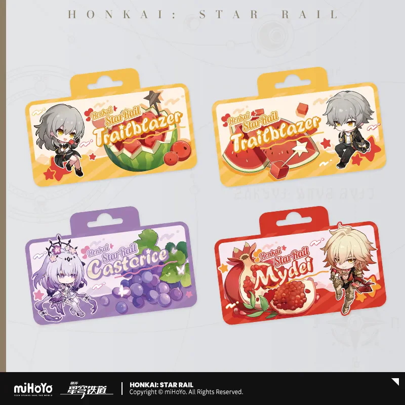 Official Honkai Star Rail Gaming Merchandise Cartoon Characters Cosplay Trailblazer Fruity Summer Series Chibi Acrylic Clip