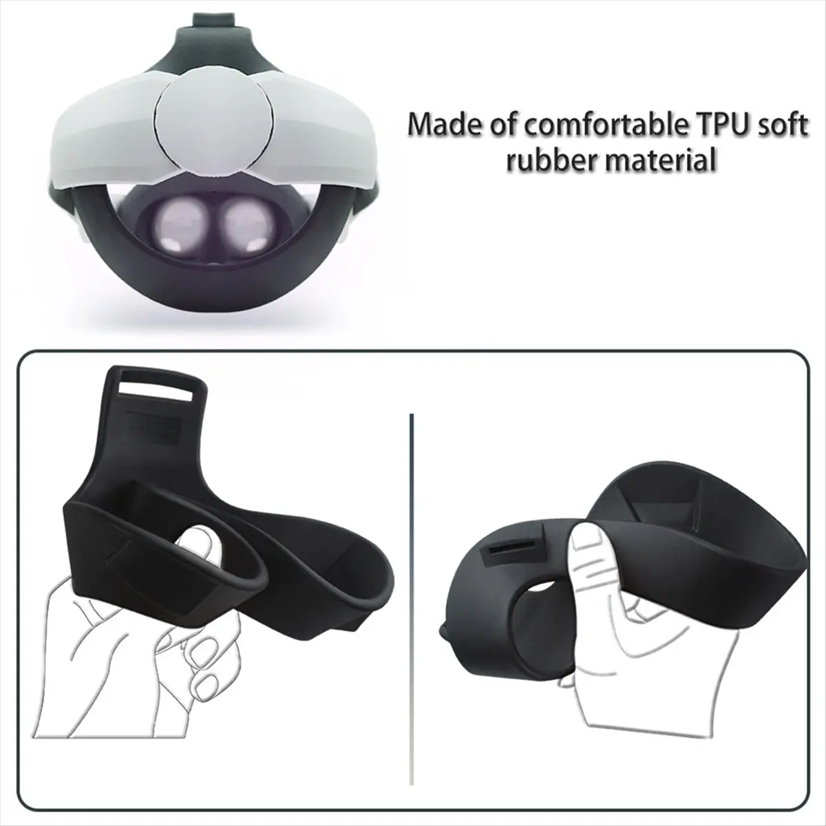 AABFK Adjustable Vr Head Strap for Oculus Meta Quest 2/3 Wear Headset Elite Strap for Meta Quest 3 Vr Accessories