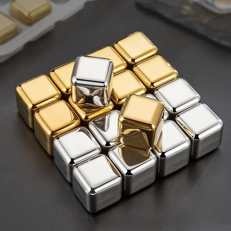 304 Stainless Steel Quick Freezing Ice Cubes Metal Bar Accessories for Coffee Wine Whiskey Ideal for Bars And Home Use