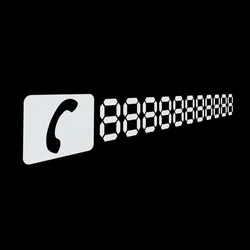 Reflective Temporary Parking Card Car Sticker Move The Car Parked Car Supplies Number Card Stickers,29CM*3.5CM