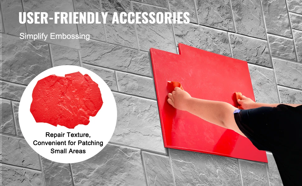 VEVOR Concrete Stamps Mat Concrete Texturing Skin Polyurethane Stamp Stone Tile Texture Mat Slate floor Imprint Concrete Molds