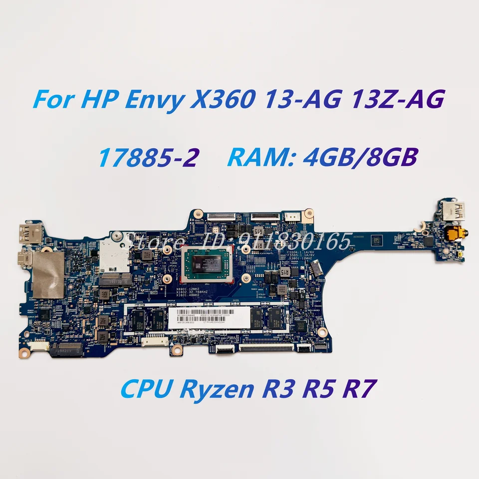 17885-2 For HP Envy X360 13-AG 13Z-AG Laptop Motherboard With