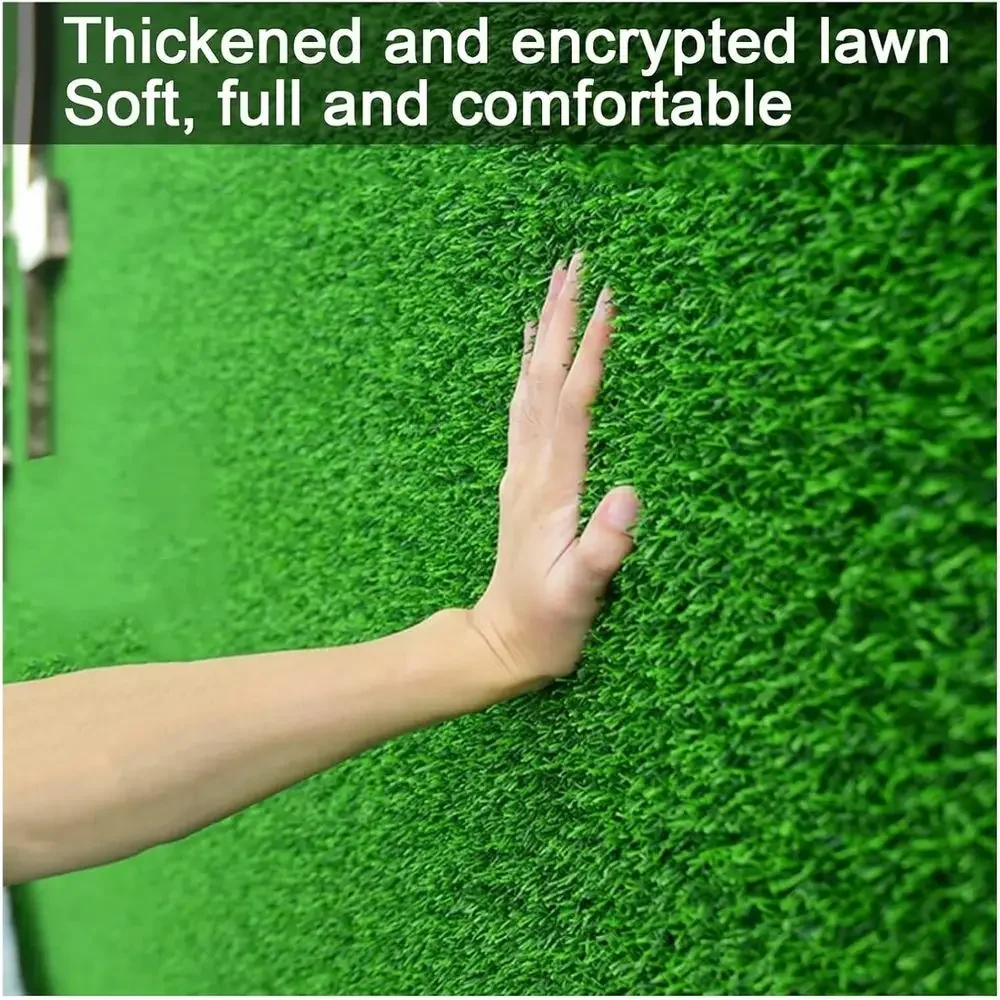 Green Synthetic Grass Turf with Drainage, Patio and Balcony Use, Indoor/Outdoor Rug (80x150cm)