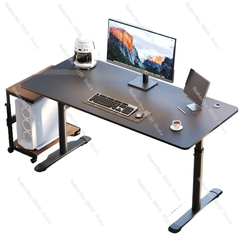 Guard Knight Gaming Computer Desk for Home Use, Adjustable Height Office Desk with Spacious Tabletop, Ergonomic Desktop Setup