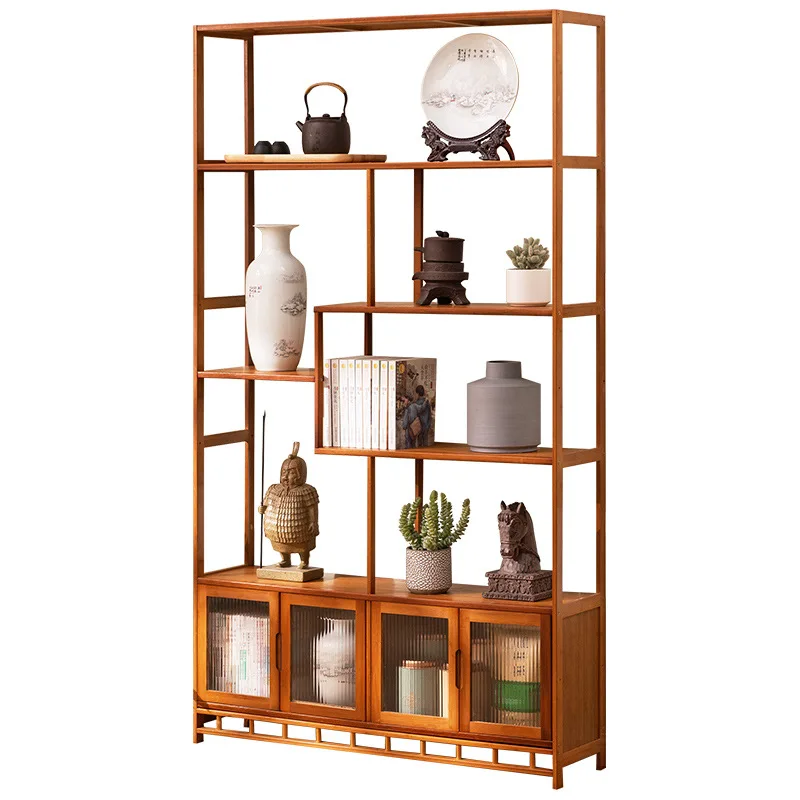 

Ornament New Chinese-style rack Arrangement cabinet Small tea rack Tea display cabinet Tea set Storage rack Locker