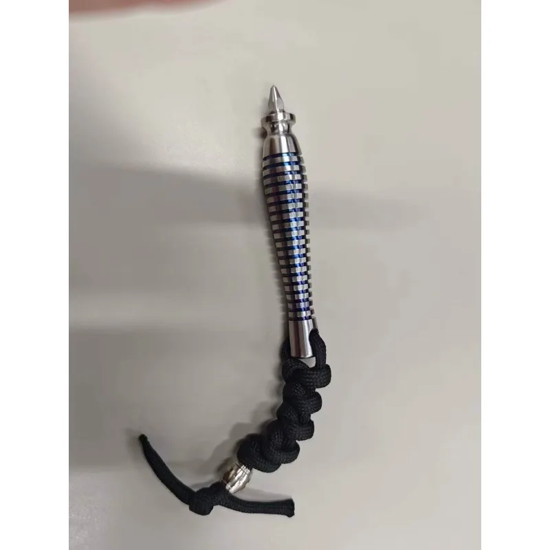 for TC4 Titanium Alloy Tool | Hidden Dual-Function Tea Needle & Awl | Hand-Baked Color | Portable Detachable Outdoor Accessory