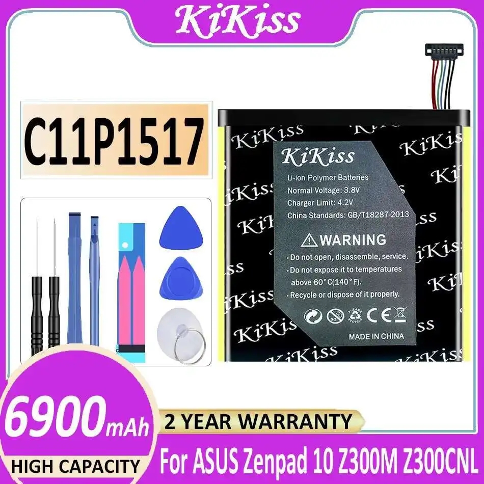 

C11P1517 6900Mah For Asus Zenpad 10 Z300M Z300CNL Z301MFL P028 P00L Z301M Z301MF P00C Tablet Battery High Performance