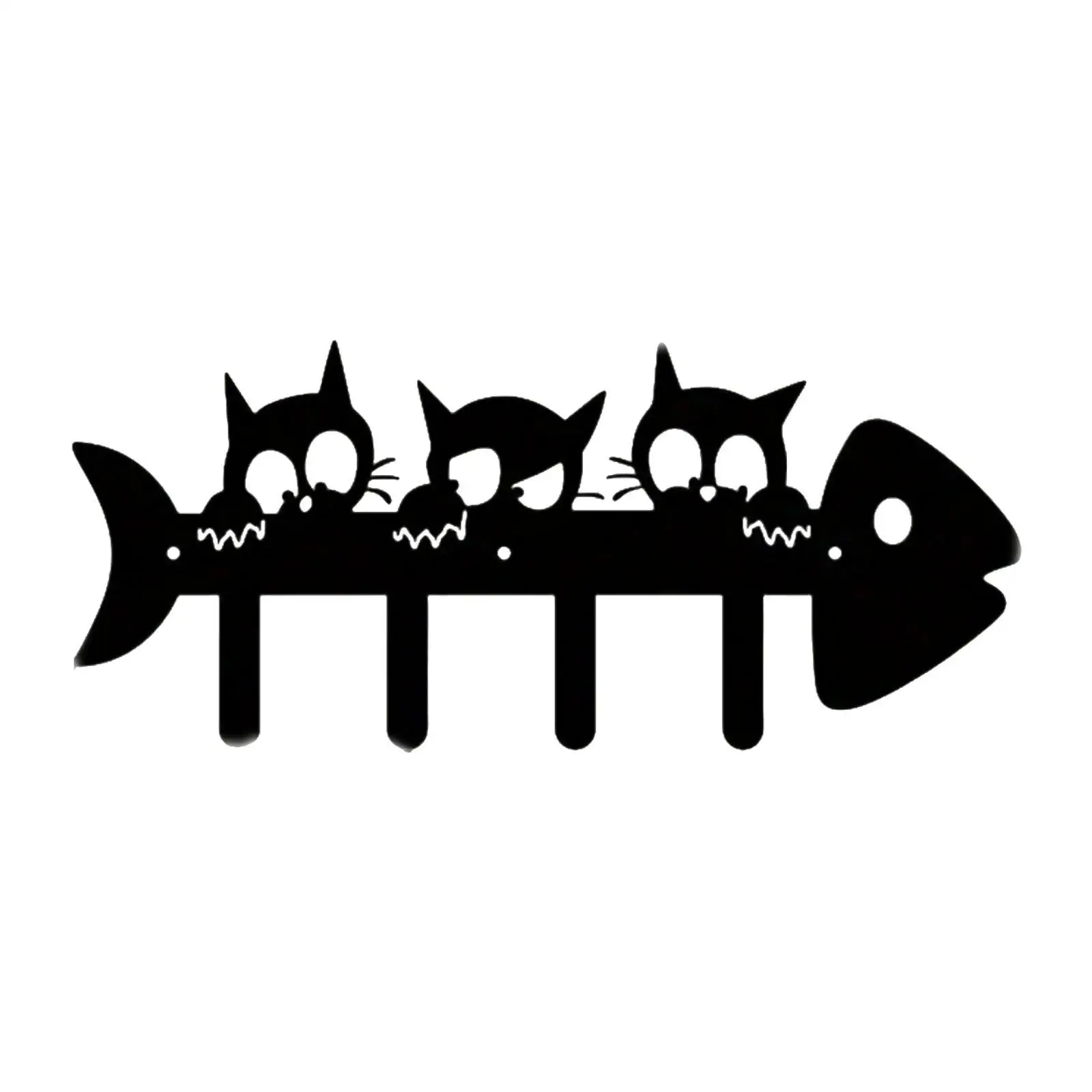 Cat Wall Hook Key Rack Holder Decor Compact Ornament Metal Versatile Key Hook for Entryway Living Room Home Bag Backpack