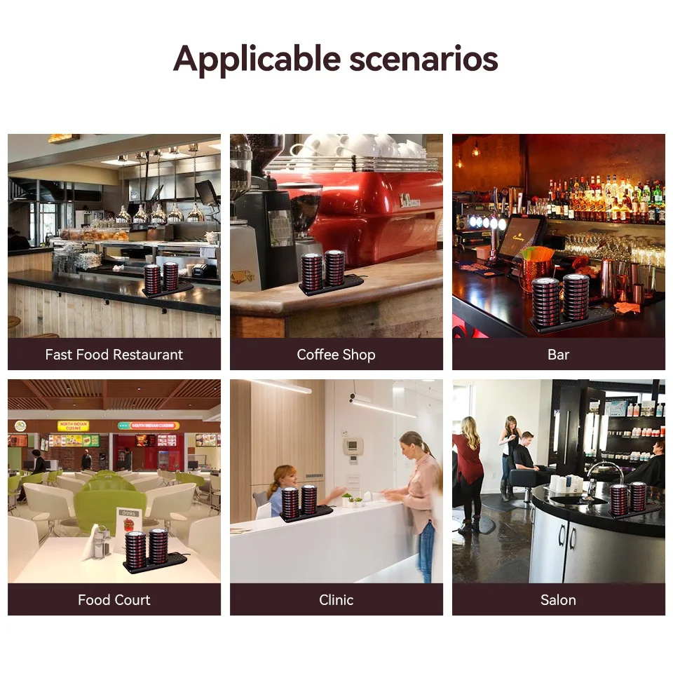 Retekess TD163 Cercapersone ristorante Sistema di chiamata wireless Vibratori Dispositivo cercapersone Campanello di vibrazione Cafe Beeper per caffè Cibo Camion