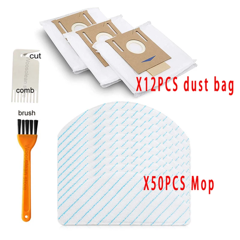 

100 Pack Disposable Mop Pads for Ecovacs Deebot Ozmo T8 T8+/ T8 AIVI T9 AIVI / N8 Pro/ N8 Pro+ Robot Vacuum Cleaner Accessories