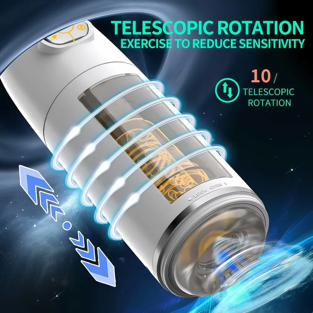 Automatic Male Masturbator Telescopic Rotating Adult Masturbator Cup Penis Pump Vibrator Thrusting Blowjob Sex Toys for Man - view 4
