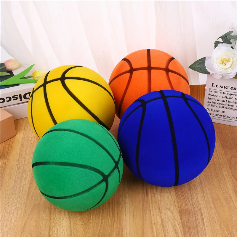 18/21/24 centimetri Floccaggio Super Alta Elasticità Muto Basket Impermeabile Non-scorie Palla Rimbalzante Per Bambini Sport Al Coperto giocattolo palla muta