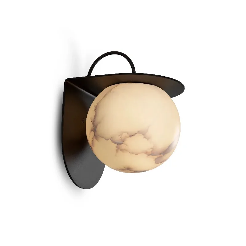 

Spanish Marble Hallway Wall Lamps All Copper Luxury Sconces Living Room Background Study Bedroom Bedside Minimalist Wall Lights