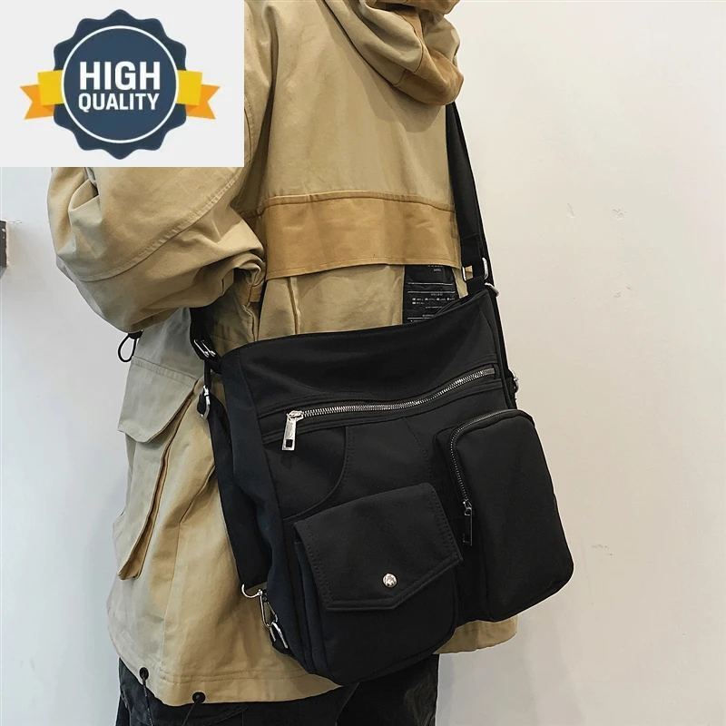 Bag Men Messenger Fashion Trend Large Capacity Shoulder 2023 New Multifunction Travel Black Crossbody s