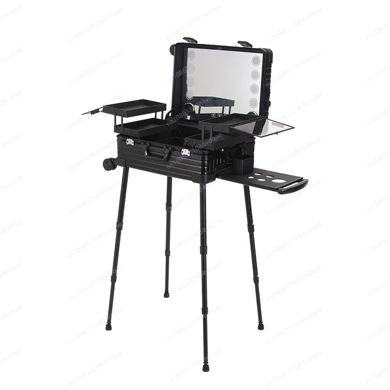 

22-Inch trolley cosmetic case with lamp, large capacity, high-end professional makeup artist follow-up case