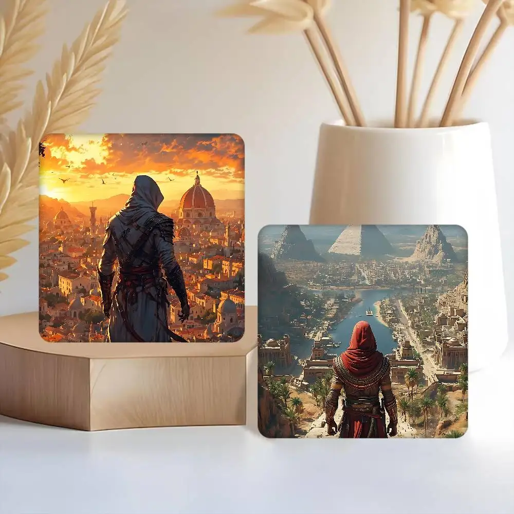 لعبة قاتل S Creed صورة شخصية مغناطيس الثلاجة مربع هدايا الزفاف الحرفية الديكور المغناطيسي #3