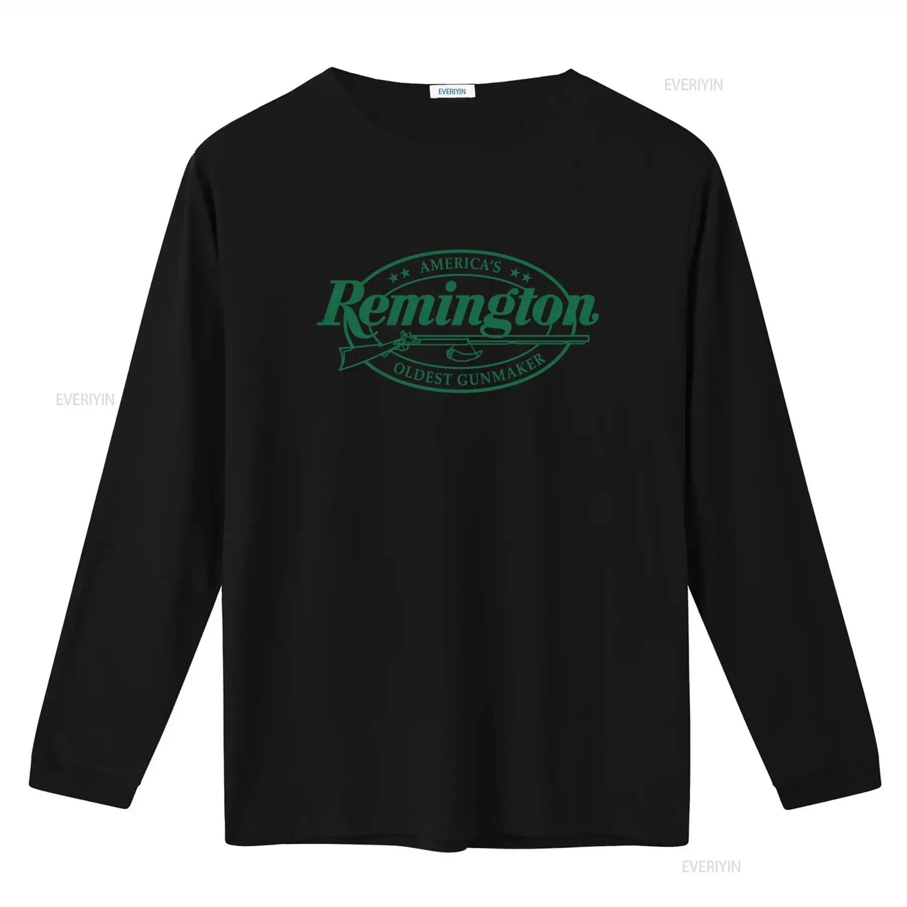Remington America's Oldest Gunmaker Logo Guns Firearms Rifles Black T Shirt vintage Washed Breathable Soft Casual Stylish