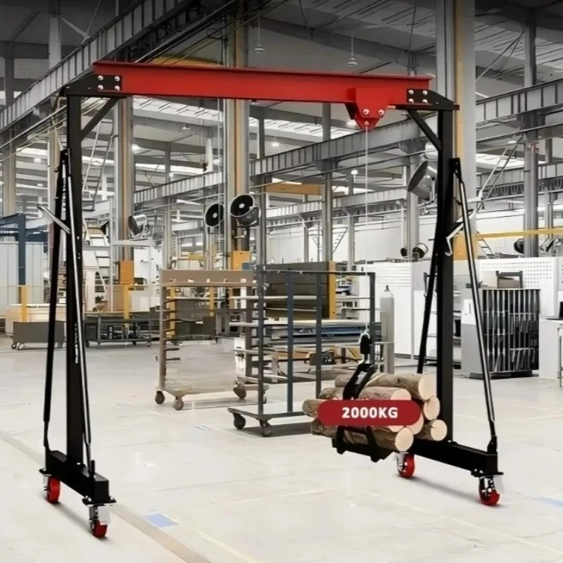 Mobile Gantry Crane Carbon Steel Supports Adjustable Height Solid Reinforced Support Legs For Warehouses Heavy Goods Transport