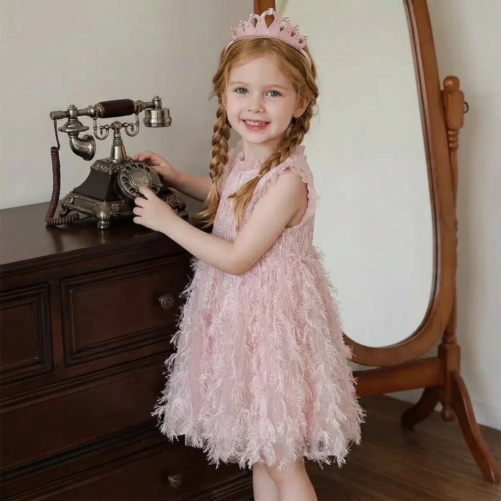 Pretty children summer clothing new style thin essential baby girl dress daily toddler kids clothes