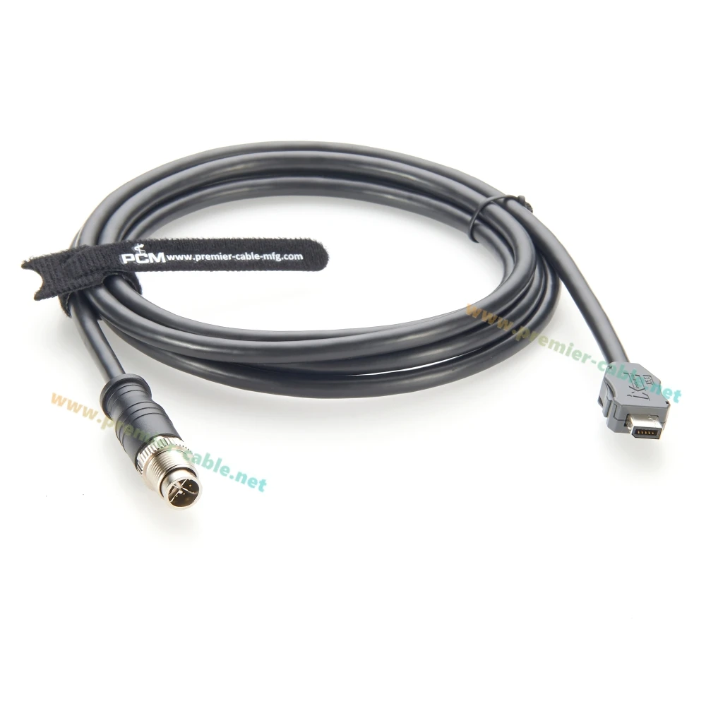 IX Industrial Cat6A Ethernet Cable IX40G-A-10S-CV(7.0) IX A Key to M12 X Code Male Cable Shielded SFTP for Machine Vision