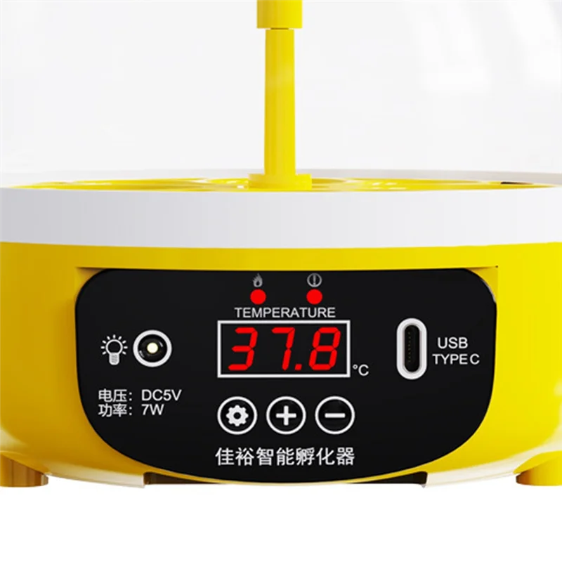 

AB66-Egg Incubator For Home Temperature Humidity Control 4 Eggs Candler Poultry Hatching Machine For Chickens Ducks
