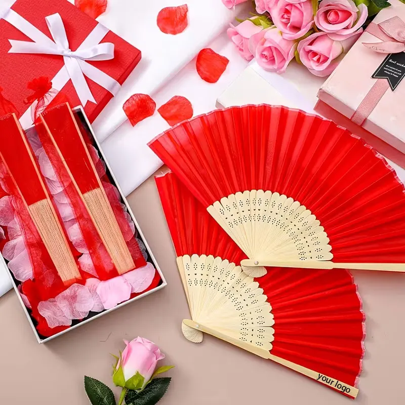 20Pcs/30Pcs/40Pcs/50Pcs Custom Personalized Bamboo Gift Fans, Cloth Fans with Bamboo Ribs, Cloth-Covered Fans, Wedding Return Gifts, Student Gifts, Christmas Gifts, Holiday Birthday Gifts, Summer Beach Folding Fans, Party Favors, Fashionable Gifts, Holiday Decorations, Durable Materials, Event Souvenirs, Chinese-Style Decorative Folding Fans, Anime Role-Playing Decorations, for Men and Women
