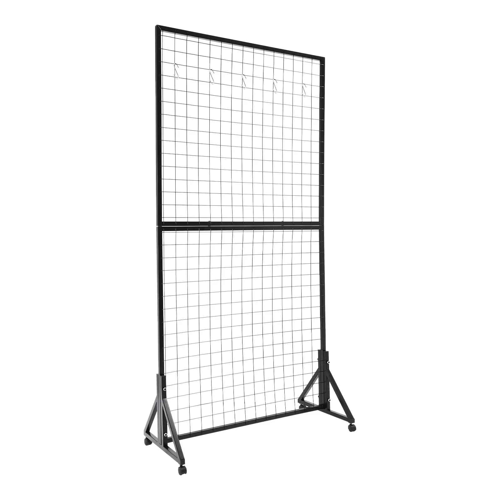 

Panel Display Stand Holder Grid Wall Panels Rack With 4 Universal Wheels For Indoor, Outdoor