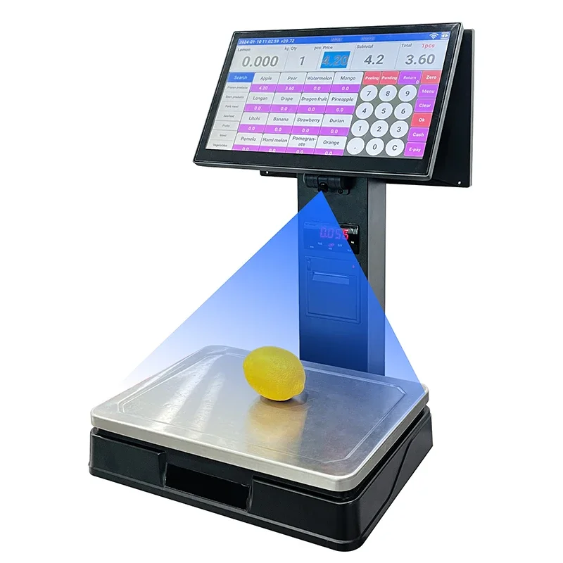 

The New Listing Compact and User-friendly Self-service AI Recognition Weighing Scale for fruit shops