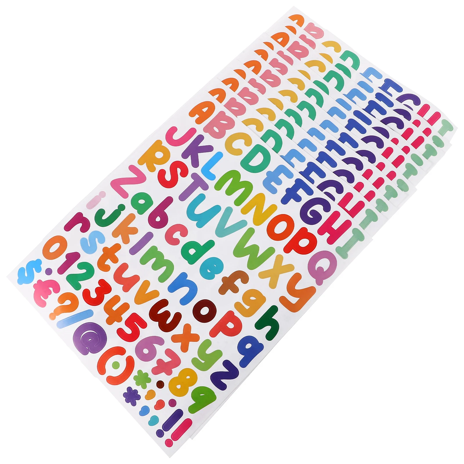 10 Sheets Alphabet Stickers Vinyl Letter Letters for Crafts Colorful Number Colored Decals Child