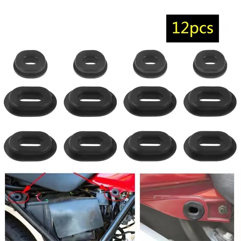 

12PC Side Panel Black Rubber Grommets Goldwing Durable Motorcycle Accessories 83551-300-000 - CB100K CL100S CB125S XL100