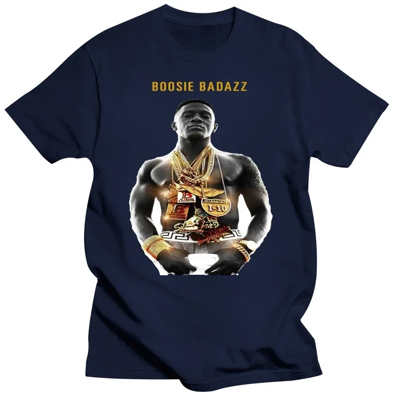 fashion heavyweight vintage Summer Round Collar streetwea vintage funny Men's Lil Boosie Rapper T Shirt Boosie Badazz T Shirt