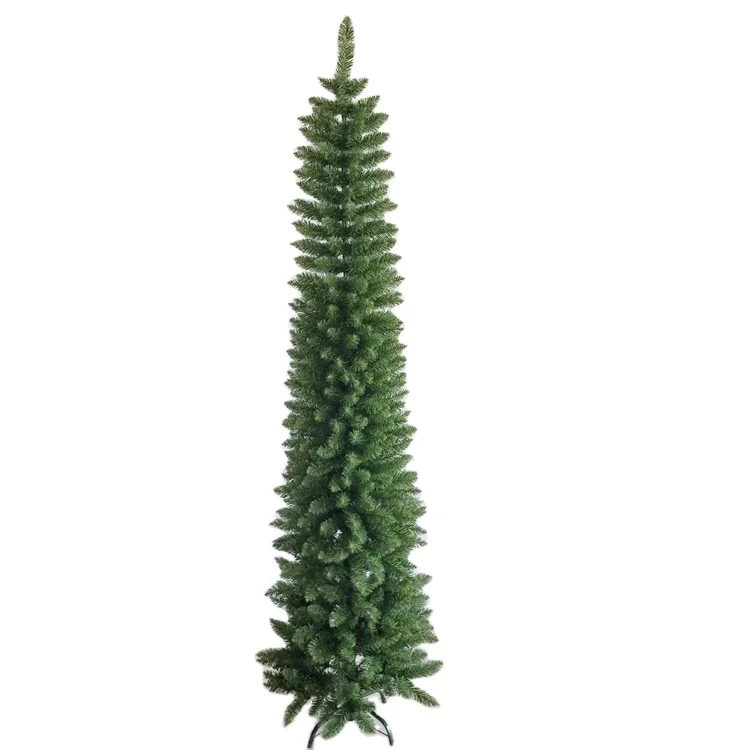 Artificial Pvc pointed slimming tree pencil Christmas tree for decoration