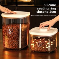 Solid Pattern Moisture-Proof Plastic Pet Dog Food Storage Organizer Vacuum Canister Bowl Item Protective Storage Bucket Box