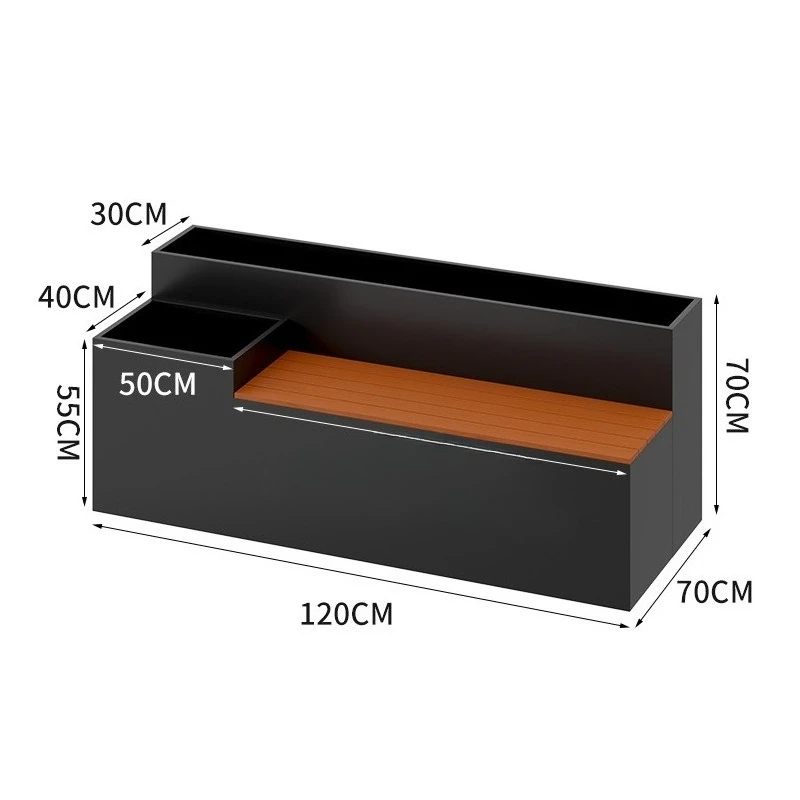 

Цветочная шкатулка из нержавеющей стали, комбинация табурета, коробка для озеленения цветов на открытом воздухе, квадратная подставка для цветов отдела продаж