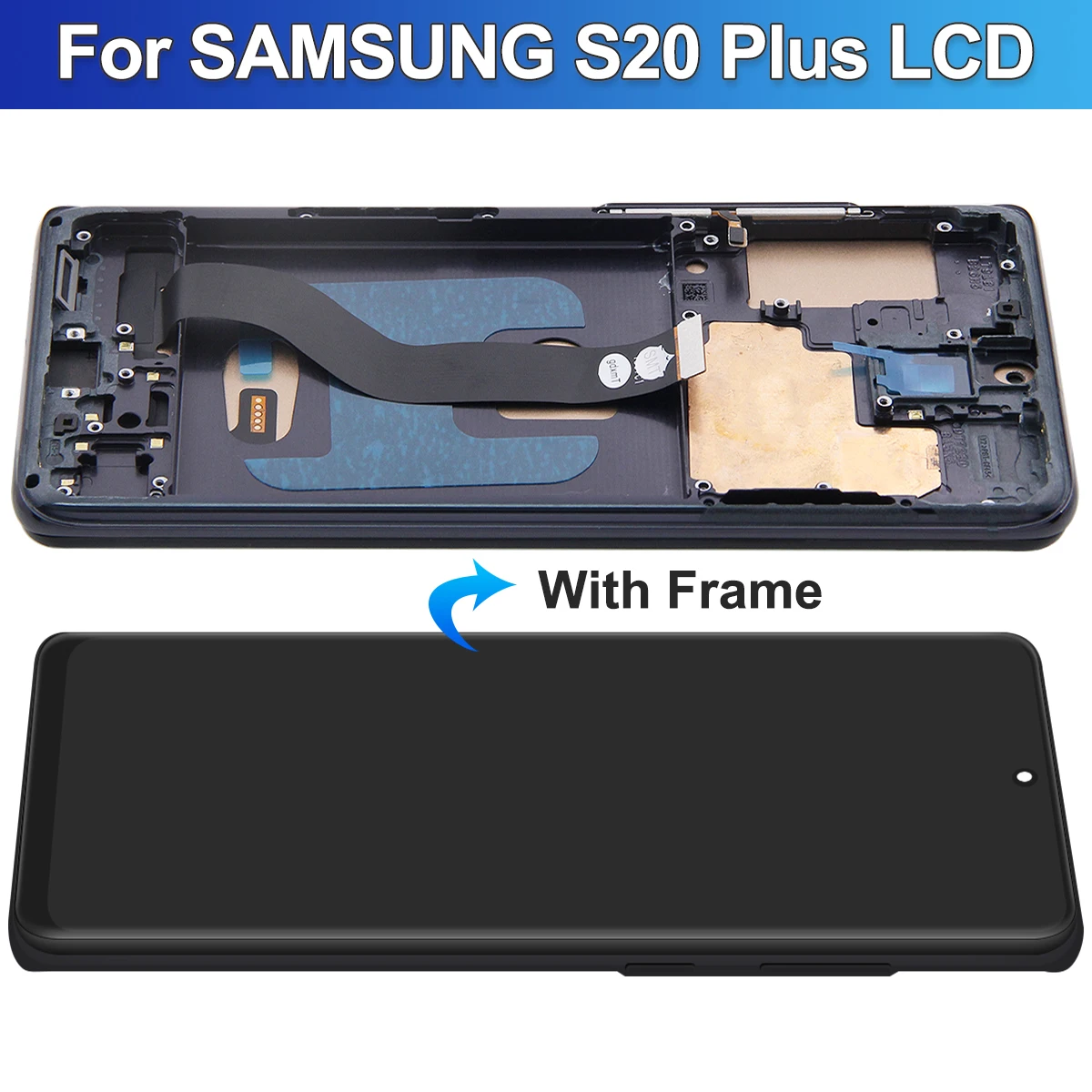 TFT S20 Plus Display Screen Assembly for Samsung Galaxy S20 Plus S20+ G985F G986F Lcd Display Digital Touch Screen with Frame