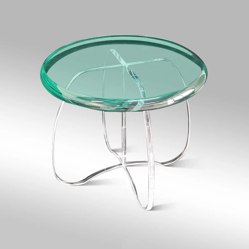 

Transparent Acrylic Furniture Round Stool Porch Shoe Changing Stool Nordic Living Room Chair Mobile Seat Crystal Chair Footstool