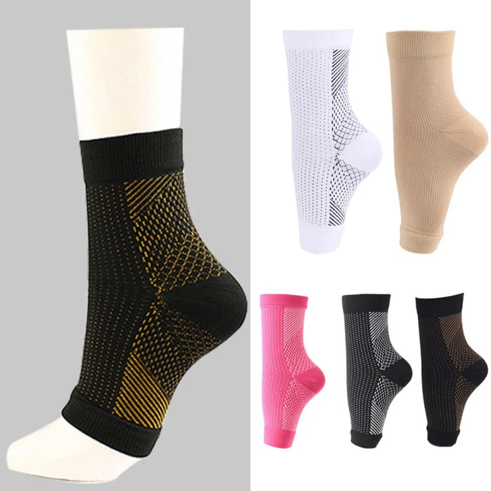 Women Men Sports Socks Protection of Front Foot Shin Achilles Tendon Heel Protector Barefoot Padded Socks