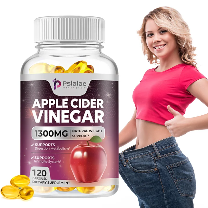 

Apple Cider Vinegar - Weight Management, Reduces Gas and Bloating, Metabolism, Promotes Cardiovascular & Digestive Health
