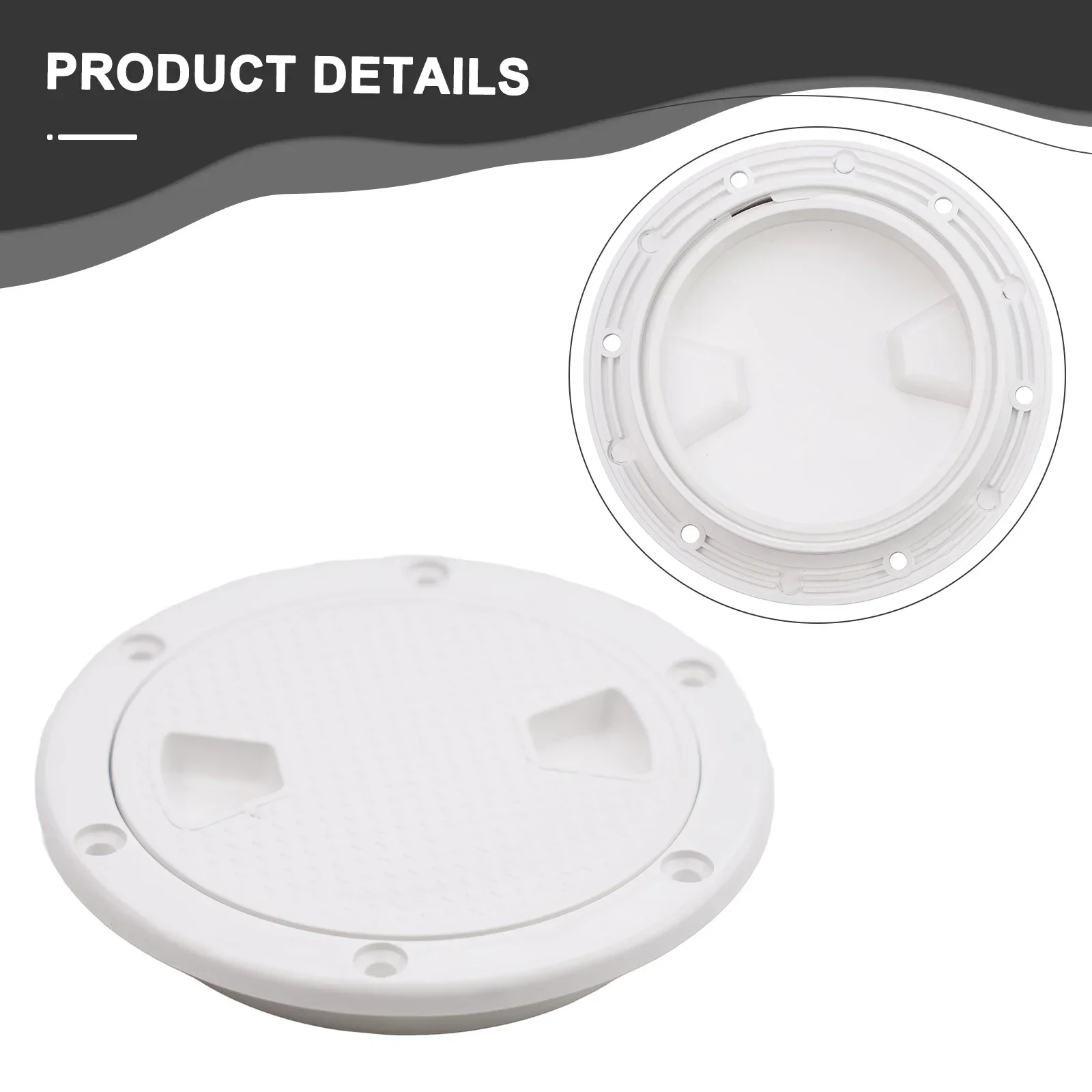 4inch Marine Screw Out Deck Plate Inspection Hatch Plastic Access Boat RV Round Non-deformation Anti-corro-sion Anti-wearing