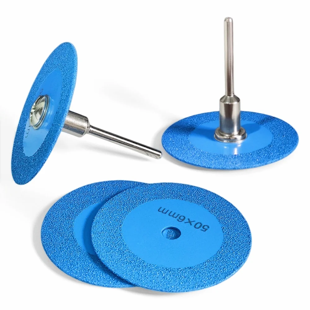 

50mm Diamond Saw Blade Engraving Acrylic With Removable Shank Mini Grinding Disc Glass Carving Ceramic Crystal Tile Cutting Tool