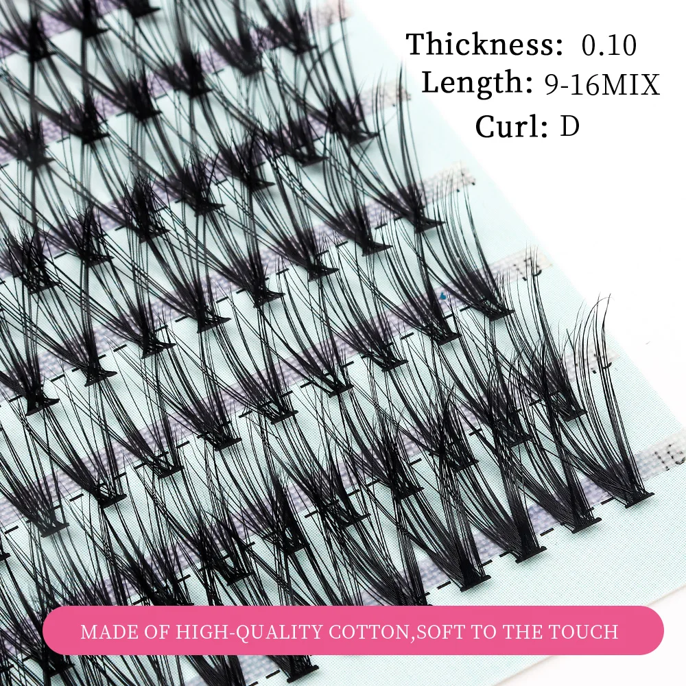 QSTY 240pcs Individual Lash Extensions, 20D Lash Clusters Volume Mix Pack, 9-16mm Mix Lengths 20 Roots CD Curl 0.07mm Thicknes