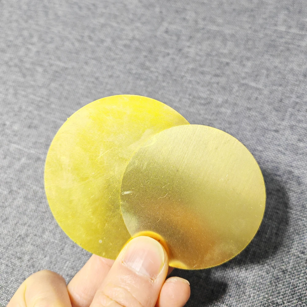 H62 Brass Disc Plate Brass Plate Circular Plate Thin Solid Round Brass Gasket Sheet Laser Cutting Dia 10mm-250mm Thick 0.5mm-5mm