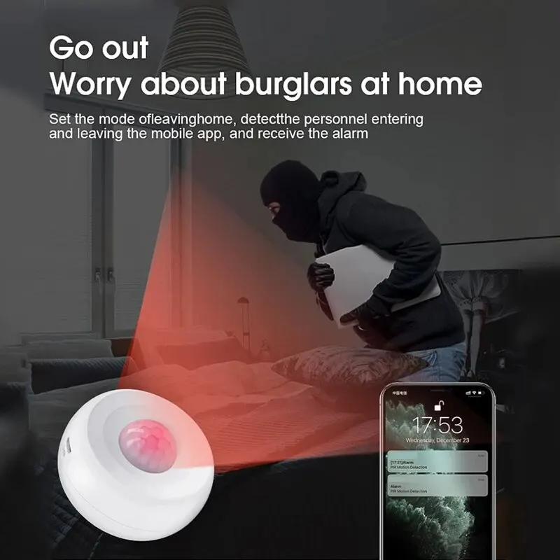 Zigbee PIR Motion Sensor Detector Smart Home Movement Sensor Ewelink APP Wireless Home Automation System Work with Alexa