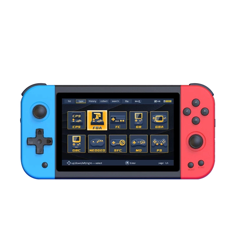 POWKIDDY X51 5 بوصة يده لعبة فيديو وحدة التحكم ل PS1 FC ثلاثية الأبعاد عصا التحكم الرجعية ألعاب لاعب دعم HD TV خارج الألعاب لوحات المفاتيح